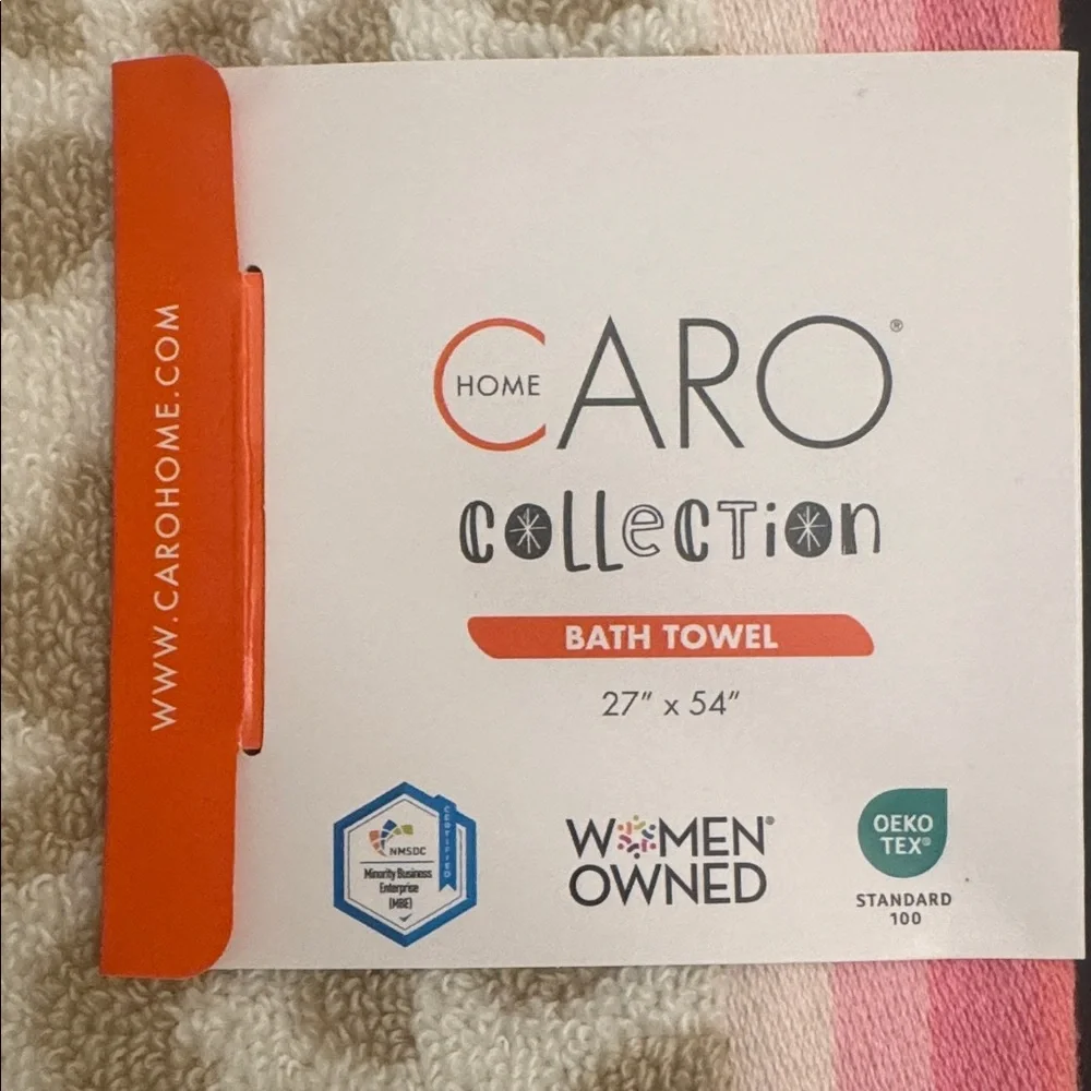 2pc CARO HOME Collection Animal Print Bath Towel Set With Contrasting Border